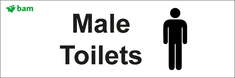 Door signs - Male Toilets