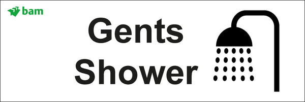 Door signs - Gents Shower