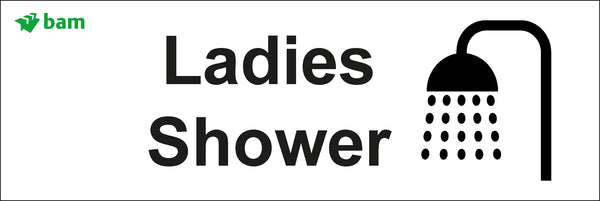 Door signs - Ladies Shower