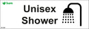 Door signs - Unisex Shower