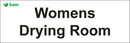Door signs - Womens Drying Room