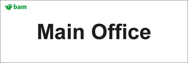 Door signs - Main Office