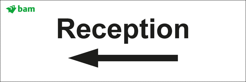 Door signs - Reception Left Arrow