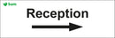 Door signs - Reception Right Arrow