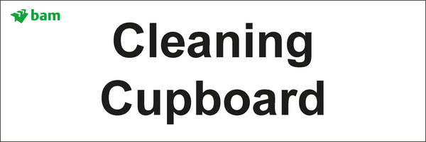 Door signs - Cleaning Cupboard