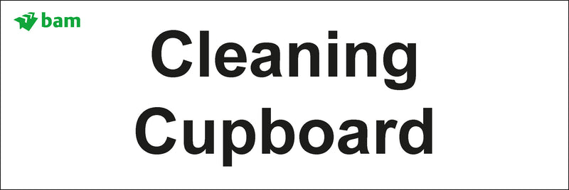 Door signs - Cleaning Cupboard