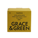 Grace & Green Organic Cotton Non Applicator Tampons Super Pack of 18