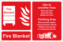 Fire Blanket - Instructions - 300x200mm