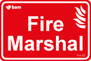 Fire Marshal - hard hat sticker (18 piece)
