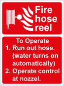 Fire hose reel - Instructions - 300x400mm