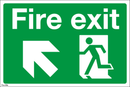 Fire Exit - Left/Up Arrow - 300x200mm