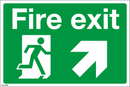 Fire Exit - Right/Up Arrow - 300x200mm
