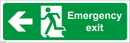 Emergency exit-Left Arrow - 450x150mm