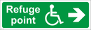 Refuge point-Right Arrow - 450x150mm