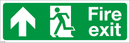 Fire Exit Running Man - Up Arrow - 450x150mm