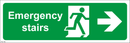 Emergency Stairs - Right Arrow - 450x150mm