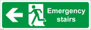 Emergency Stairs - Left Arrow - 450x150mm