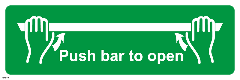 Push bar to open - 450x150mm – BAM Site Direct