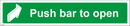 Push bar to open - 500x100mm