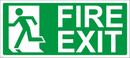 Fire Exit- Running Man Left - 450x200mm