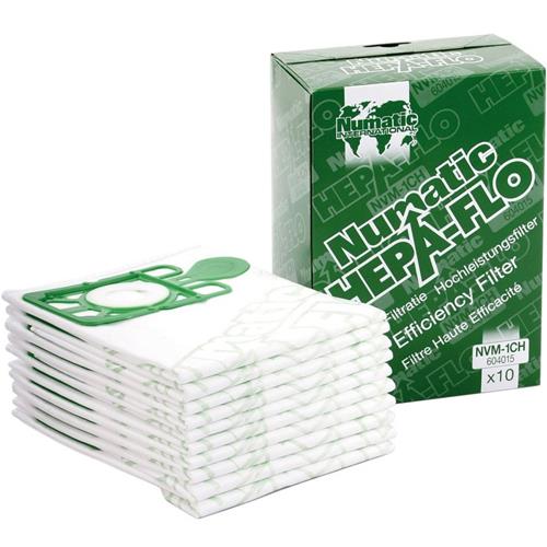 NVM-1CH x 10 Numatic Hepa-Flo High Efficiency Filter Bags (Box of 10)