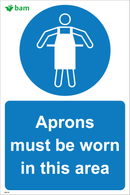Aprons must be worn in this area