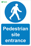 Pedestrian site entrance