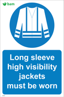 Long sleeve high visibility jackets must be worn