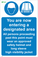 You are now entering a designated area