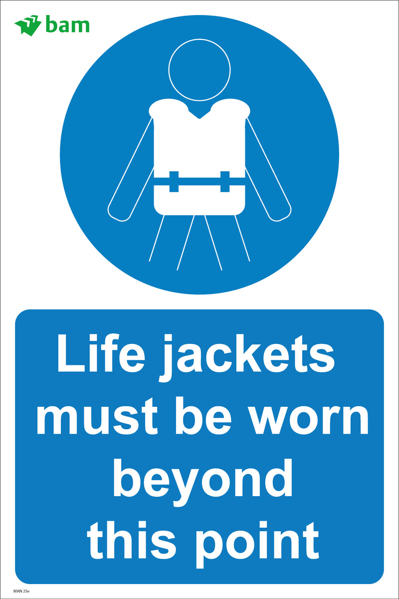 Life jackets must be worn beyond this point