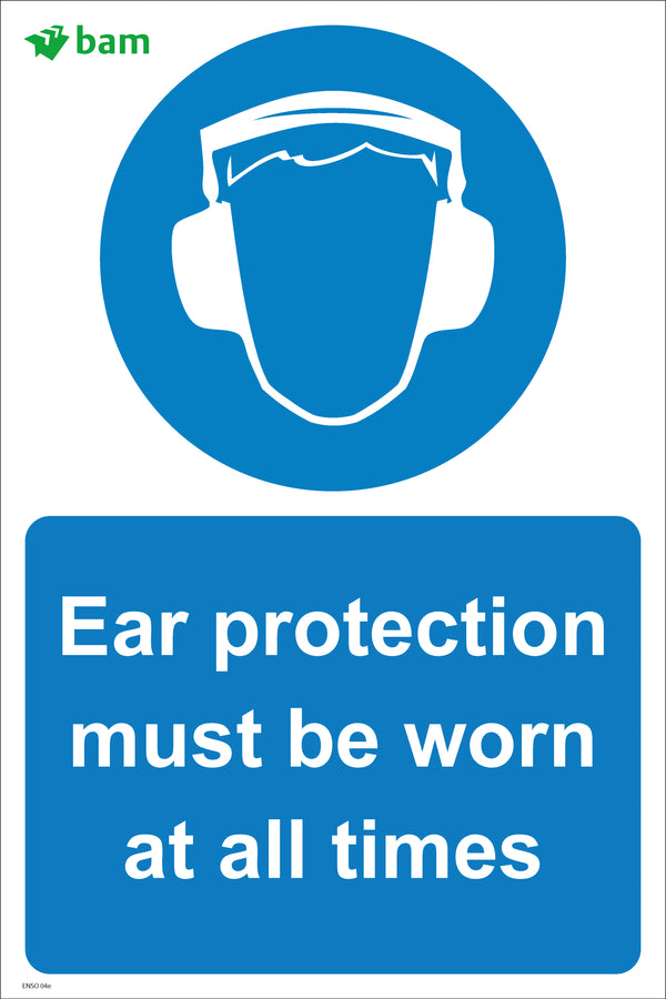 Ear protection must be worn at all times