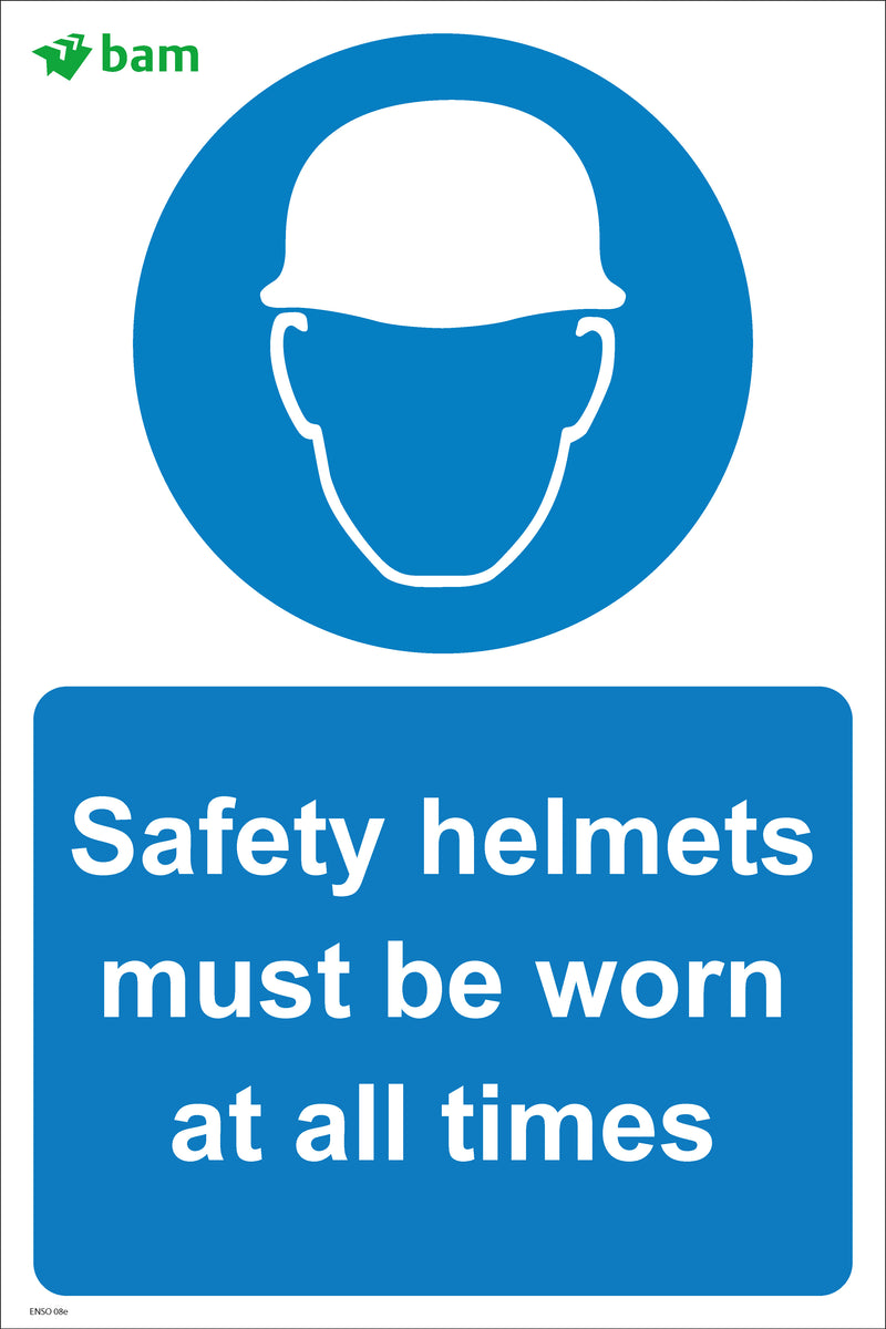 Safety helmets must be worn at all times