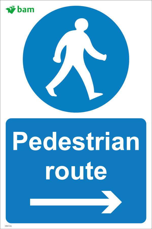 Pedestrian route RH arrow