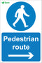 Pedestrian route RH arrow