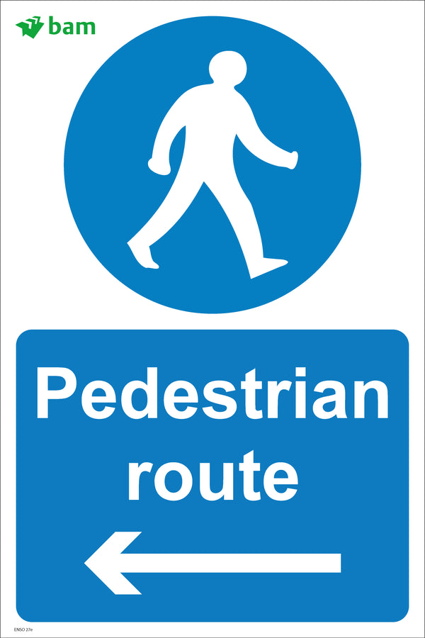 Pedestrian route LH arrow