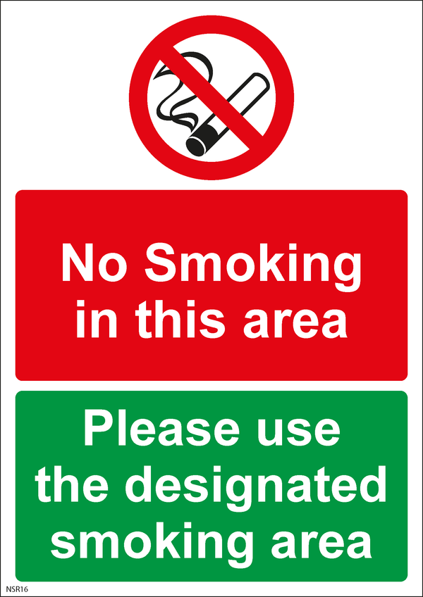 No Smoking Sign - No smoking in this area