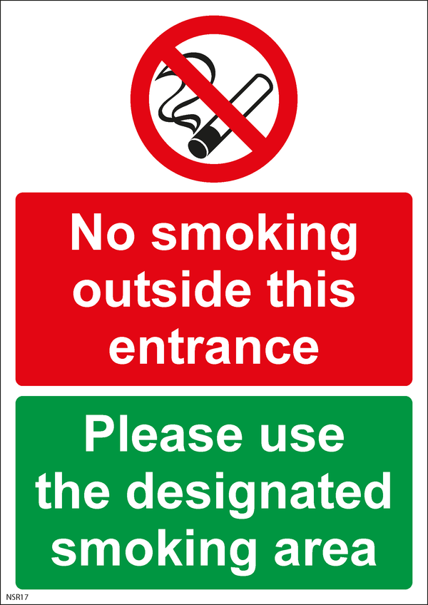 No Smoking Sign - No smoking out side this entrance