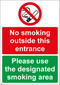 No Smoking Sign - No smoking out side this entrance