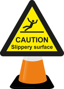 Cone Topper-CAUTION Slippery surface
