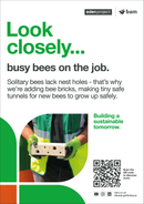 Bee brick - Eden Project signage - A3 - Foamex