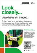 Bee brick - Eden Project signage - A3 - Foamex