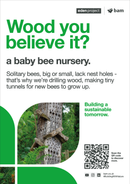 Bee post - Eden Project signage - A3 - Foamex