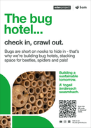 Bug hotel - Eden Project signage - A3 - Foamex