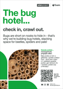 Bug hotel - Eden Project signage - A3 - Foamex