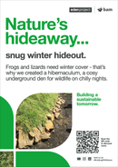 Hibernaculum - Eden Project signage - A3 - Foamex
