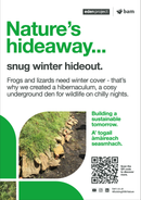 Hibernaculum - Eden Project signage - A3 - Foamex
