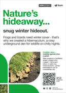 Hibernaculum - Eden Project signage - A3 - Foamex