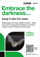 Wildlife-friendly lighting - Eden Project signage - A3 - Foamex