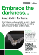 Wildlife-friendly lighting - Eden Project signage - A3 - Foamex