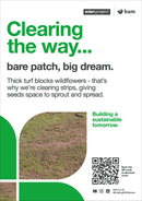 Turf scarification - Eden Project signage - A3 - Foamex